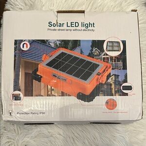 Orange Solar LED Light